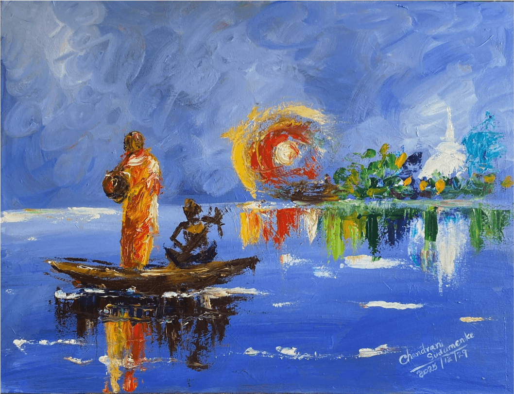 Original oil painting by Chandrani Sudumenike